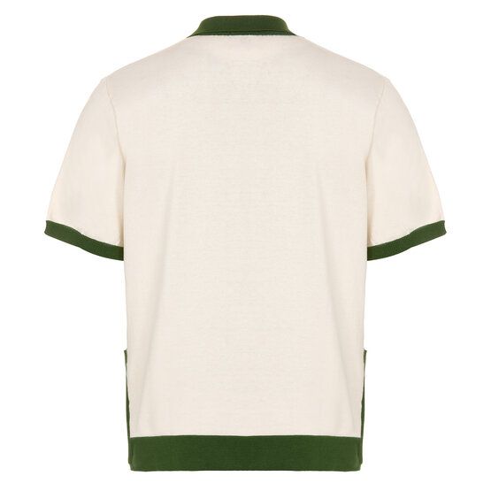 Malbon GABBIANO KNIT BUTTON UP Halbarm Hemd ecru von Malbon