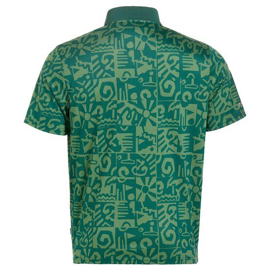 Malbon MEZZO PERFORMANCE PIQUE PRINTED Halbarm Polo grün von Malbon