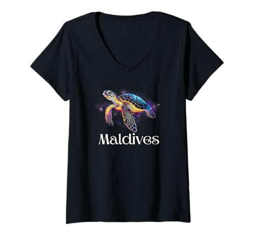 Damen Malediven Taucher Malediven Souvenir T-Shirt mit V-Ausschnitt Damen Malediven Taucher Malediven Souvenir T-Shirt mit V-Ausschnitt von Maldives Souvenir Store