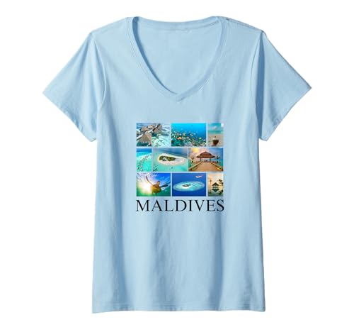 Damen Malediven Taucher Malediven Souvenir T-Shirt mit V-Ausschnitt Damen Malediven Taucher Malediven Souvenir T-Shirt mit V-Ausschnitt von Maldives Souvenir Store