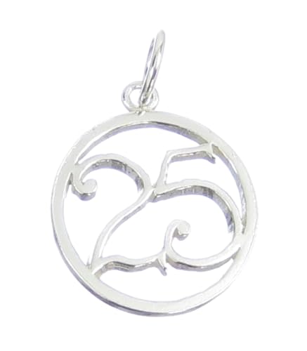 25. Geburtstag Sterling Silber Charm .925 x 1 Geburtstag Jubiläum Charms von Maldon Jewellery