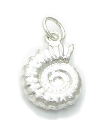 Ammonit-Anhänger aus Sterlingsilber .925 x 1 Fossilien-Anhänger Ammoniten-Muscheln von Maldon Jewellery