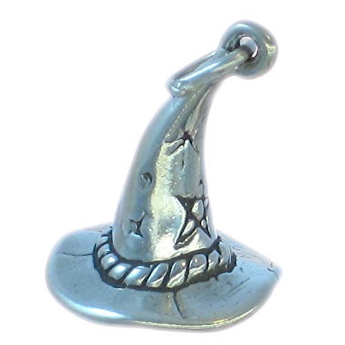 Zauberer Hexen Hut Sterling Silber Charm .925 x 1 Zauberer Hexe Charms von Maldon Jewellery