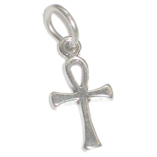 Ankh Ank Cross Tiny Sterling Silber Charm .925 x 1 Ankhs Charms von Maldon Jewellery