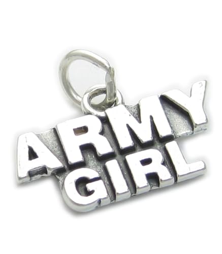 Army Girl Sterling Silber Charm .925 x 1 Armed Forces Female Charms von Maldon Jewellery