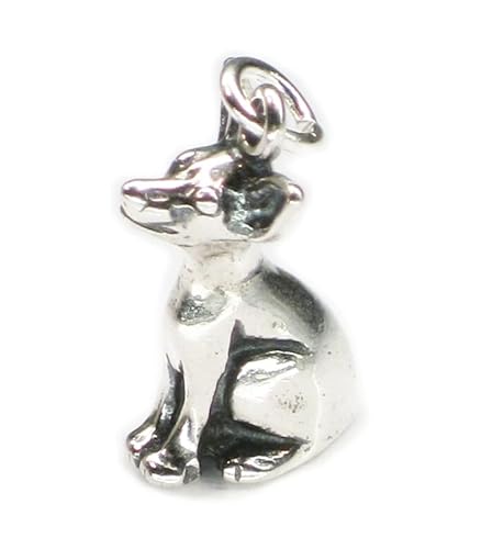 Chihuahua Hund Sterling Silber Anhänger .925 x 1 Chiwawa Hund Charme dkc35704 von Maldon Jewellery