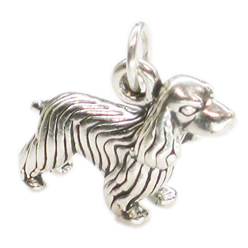 Cocker Spaniel Hund Sterling Silber Anhänger .925 x 1 Cocker Spaniel Hunde sslp3521 von Maldon Jewellery