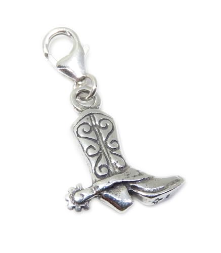 Maldon Jewellery Cowboy Stiefel Sterling Silber Clip Charms .925 x 1 Cowgirl Stiefel Charms von Maldon Jewellery