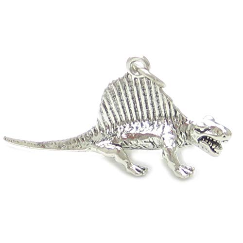 Dimetrodon Dinosaurier Sterlingsilber Charm .925 x 1 DINOSAURIER Charms sslp1209 von Maldon Jewellery