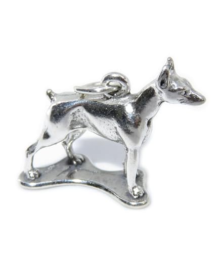 Dobermann Sterling Silber Charm .925 x 1 Dobermans Dogs Charms von Maldon Jewellery