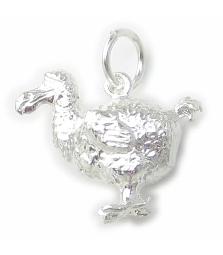 Dodo Sterling Silber Charm .925 x 1 Dodos Mauritius Ausgestorbene Vögel Charms von Maldon Jewellery