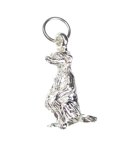 Erdmännchen Sterling Silber Charm 925 X 1 Meerkats Erdmännchen Erdmännchen Kat Charms ecmj09 von Maldon Jewellery