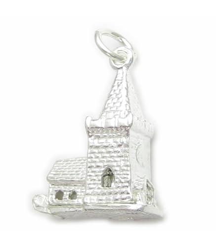 Eröffnung Kirche Sterling Silber Charm .925 x 1 Kirchen Charms von Maldon Jewellery