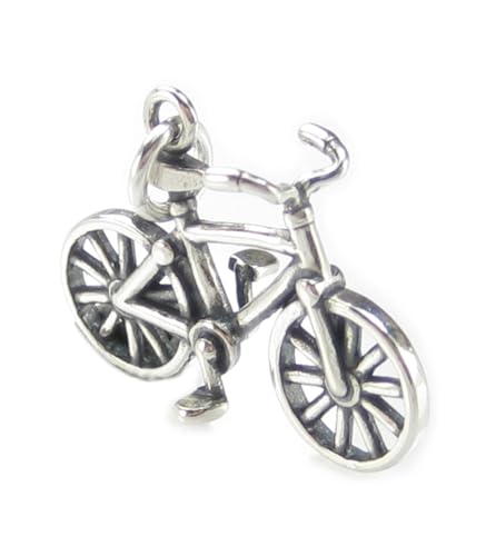 Fahrradanhänger aus Sterlingsilber .925 x 1 Riding Bikes & Biking Charms von Maldon Jewellery