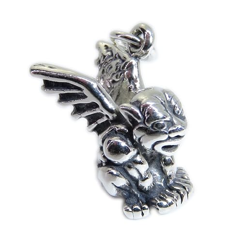 Gargoyle Sterling Silber Anhänger .925 x 1 Gargoyles Monster Anhänger von Maldon Jewellery