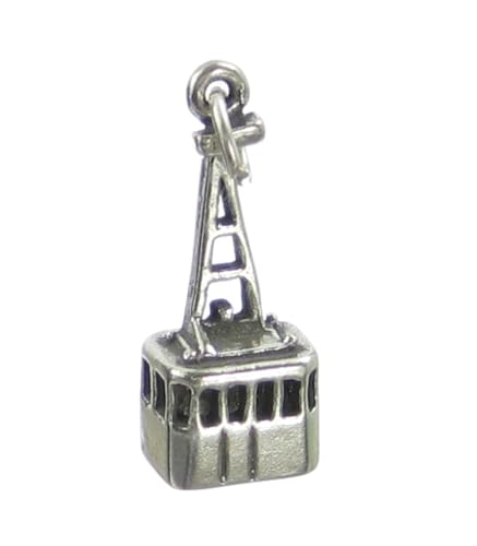 Gondelbahn Cable Car Sterling Silber Charm .925 x 1 Cablecar Charms von Maldon Jewellery