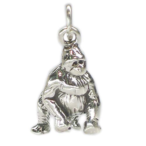 Gorilla Sterling Silber Charm .925 x 1 Ape Monkey Silberrücken Gorillas von Maldon Jewellery