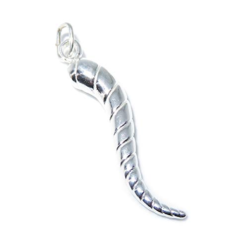 Horn des Lebens Sterling Silber Charm-Anhänger .925 x 1 Glücks- und Glücksbringer von Maldon Jewellery