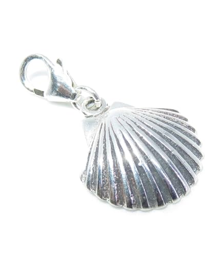 Jakobsmuschel Muschel Sterling Silber Clip auf Charm .925 x 1 Muschel Charms von Maldon Jewellery