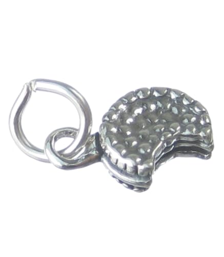 Cookie Biscuit Sterling Silber Charm .925 x 1 Cookies Kekse Charms von Maldon Jewellery