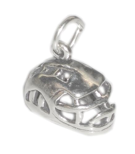 Lacrosse Helm Sterling Silber Charm .925 x 1 Lacross Charms von Maldon Jewellery