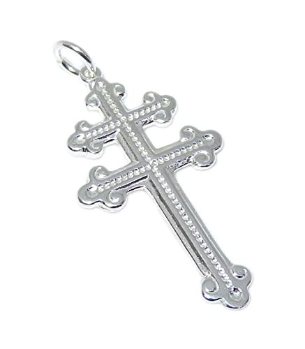 Lothringer Kreuz Sterling Silber Anhänger .925 x 1 Heilige Kreuze von Maldon Jewellery