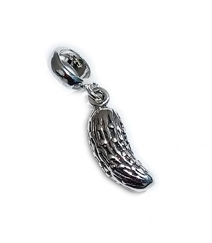 Maldon Jewellery Gurke Pickle Sterling Silber Bead Charm .925 x 1 Pickles & Gurken Charms von Maldon Jewellery