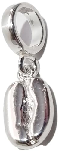 Maldon Jewellery Kaffeebohnen Sterling Silber Perlen Charme .925 x 1 Kaffee Getränke Charme von Maldon Jewellery