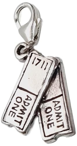 Maldon Jewellery Tickets Sterling Silber Clip Charme .925 x 1 Kino Film Theater Ticket Charme von Maldon Jewellery