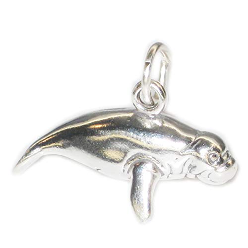Manatee Sterling Silber Charm .925 x 1 Seekühe und Seekühe Charms von Maldon Jewellery