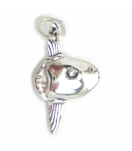 Mola Fisch Mondfisch Sterlingsilber Charm .925 x 1 Fishes Charms cf1263 von Maldon Jewellery