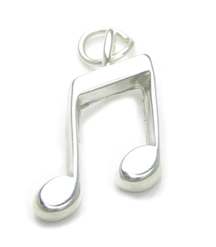 Musiknote Sterling Silber Charm - Anhänger .925 x 1 Musiknoten Charms von Maldon Jewellery