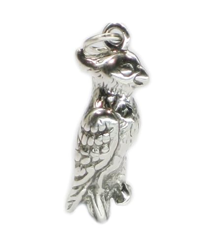 Nymphensittich Vogel Sterling Silber Charm .925 x 1 Nymphensittich Vögel Charms von Maldon Jewellery