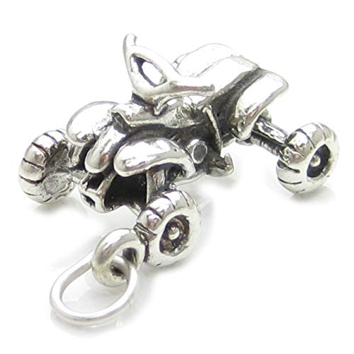 Quad 4 Wheeler Sterlingsilber Charm .925 x 1 Quads Fahrräder Anhänger sslp2819 von Maldon Jewellery