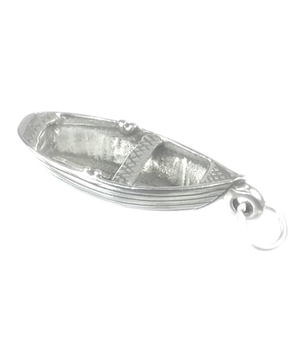 Ruderboot Sterling Silber großer Charm .925 x 1 Row Boats Charms von Maldon Jewellery