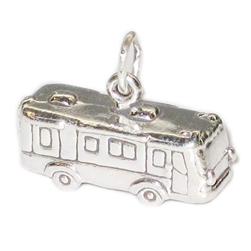 SSLP3682 Charm-Anhänger, Motiv Wohnmobil, Sterlingsilber 925, 1 Stück von Maldon Jewellery