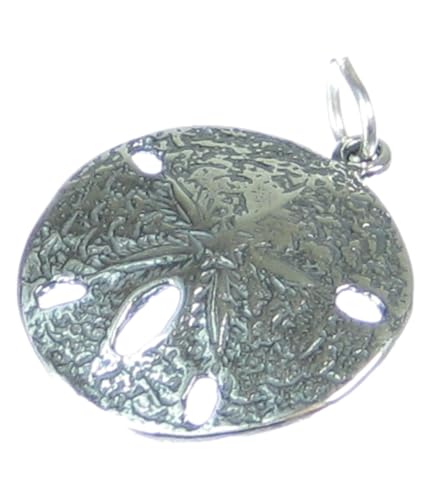 Sand Dollar Sterling Silber Charm 925 x 1 Snapper oder Sea Cookie Keks von Maldon Jewellery