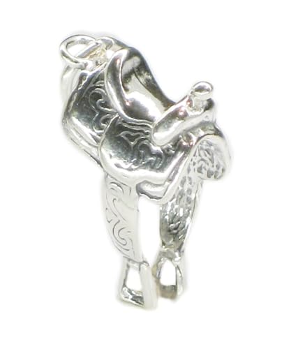 Sattel Sterling Silber Charm .925 x 1 Pferdesättel Charms von Maldon Jewellery