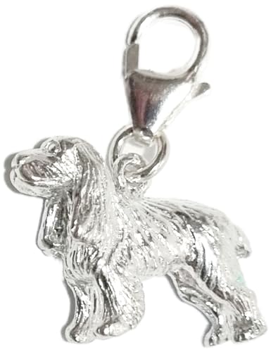 Maldon Jewellery Spaniel Sterling Silber Hundeclip-Charm .925 x 1 Spaniels Hunde Charms von Maldon Jewellery