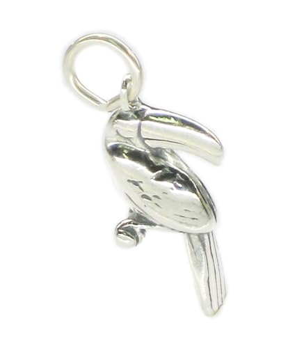 Toucan Sterling Silber Charm .925 x 1 Vögel und Tukane Charms von Maldon Jewellery