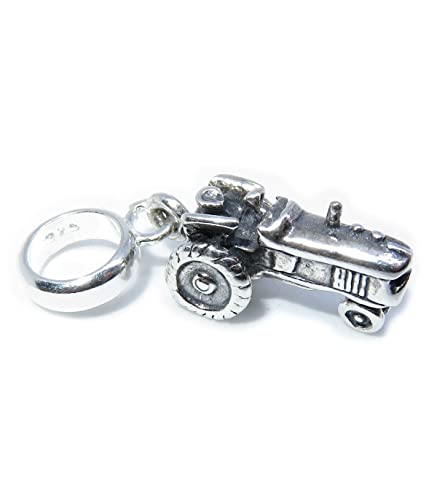 Traktor Anhänger aus Sterlingsilber 925 x 1 Tractors Farm Charms von Maldon Jewellery