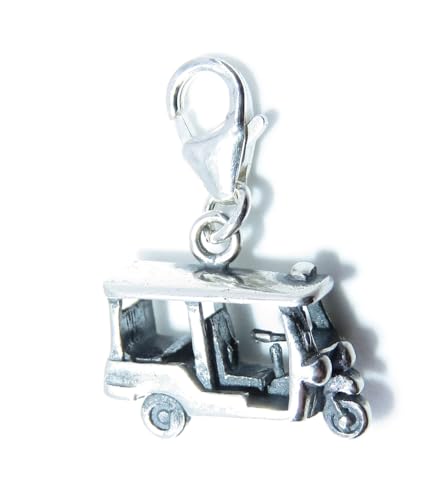 Tuk Tuk Taxi Sterling Silber Clip Charm .925 x1 Tuks Taxis Charms von Maldon Jewellery