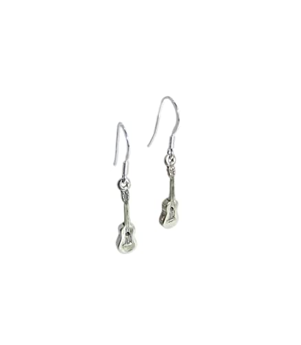 Ukulele sterling silver earrings x 1 pair Ukuleles dangle drops von Maldon Jewellery