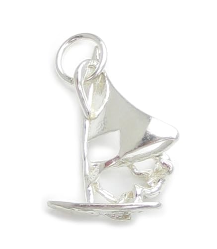 Wind Surfer Sterling Silber Charm .925 x 1 Windsurf Charms von Maldon Jewellery