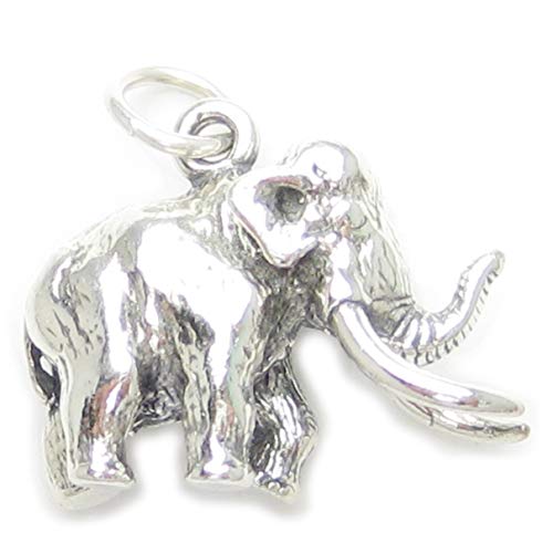 Wooly Mammut Sterling Silber Charm .925 x 1 Mammuts Dinosaurier Charms von Maldon Jewellery