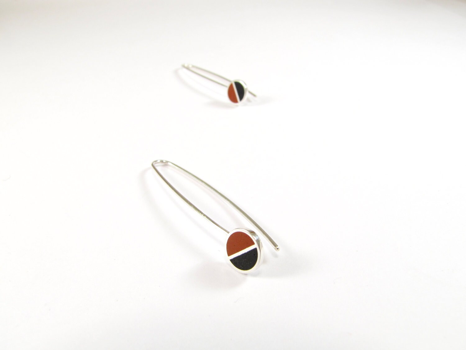 Minimale Ohrringe - Geteilte Kreise Sterling Silber 925 Minimale Ohrringe - Geteilte Kreise Sterling Silber 925 von MaldonadoJewellery