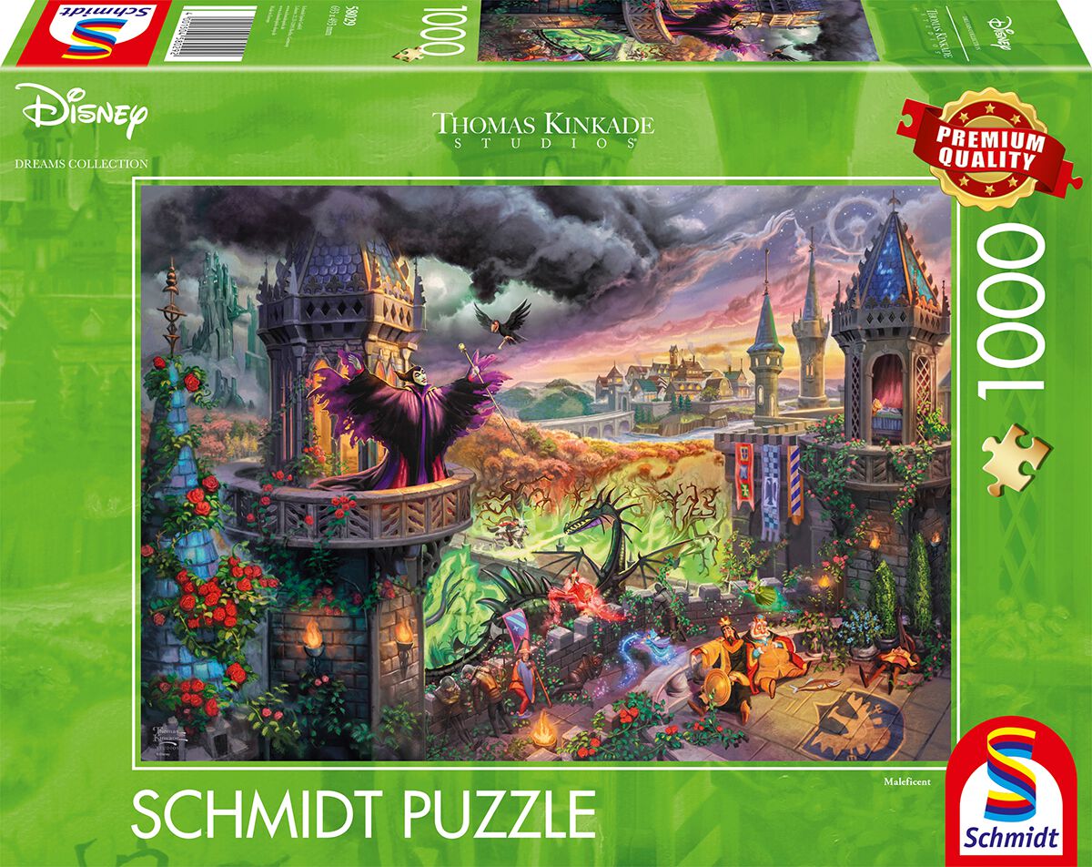 Dornröschen - Disney Puzzle - Thomas Kinkade Studios - Disney Dreams Collection - Maleficent - multicolor  - Lizenzierter Fanartikel von Dornröschen