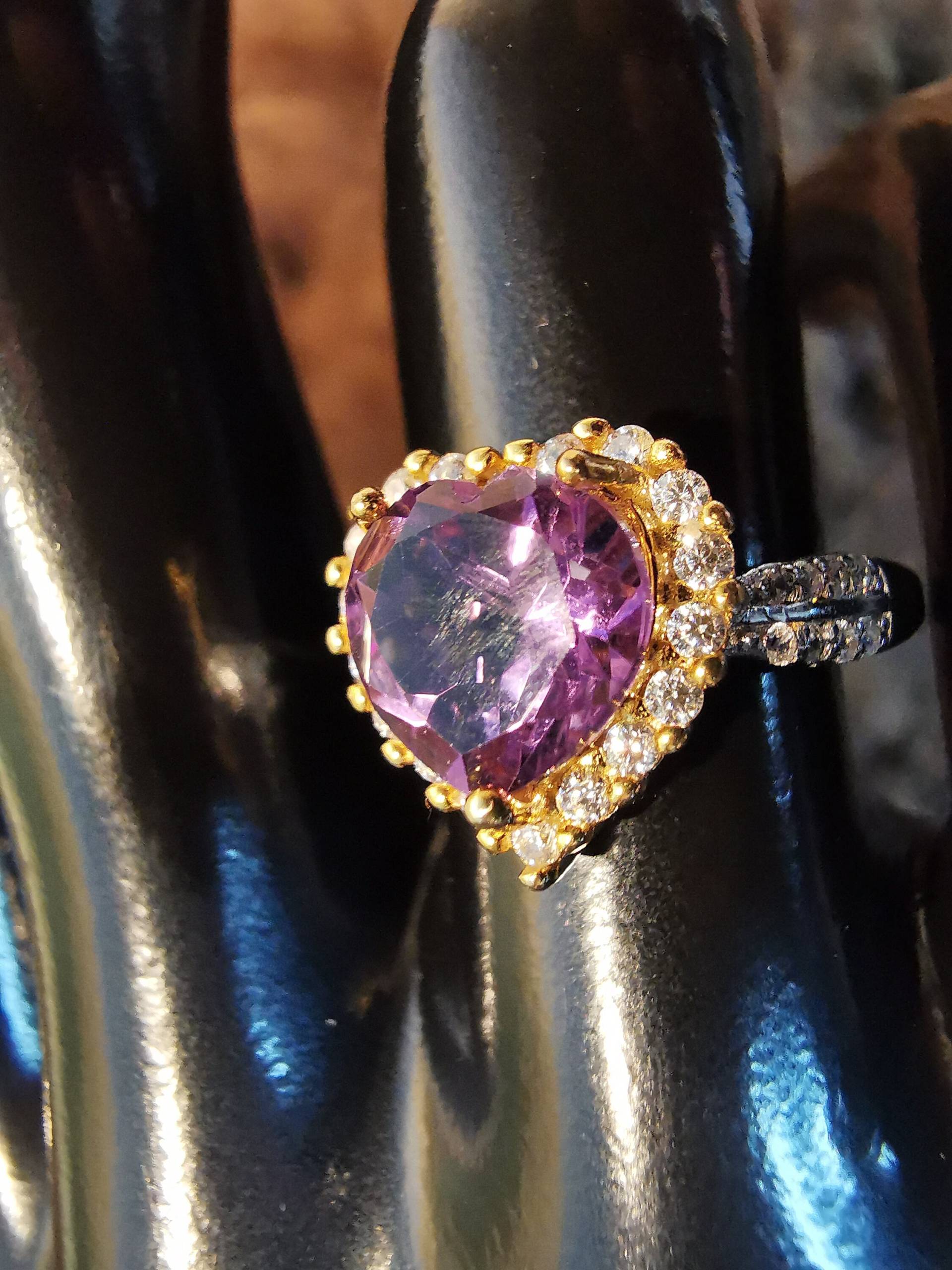 925 Silber Amethyst Herzring 925 Silber Amethyst Herzring von Malefici