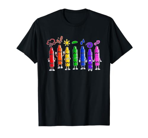 Malen Kinder Zeichen Ausmalen Stifte Bundstifte Emotionen T-Shirt Malen Kinder Zeichen Ausmalen Stifte Bundstifte Emotionen T-Shirt von Malen Maler Leinwand Zeichenunterricht Skizzieren