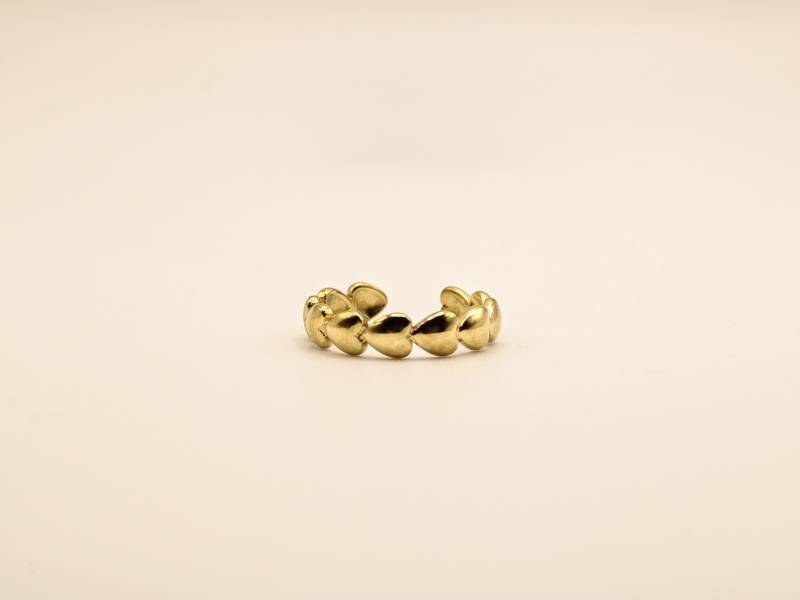 Ring Gold Herzform Statement Wasserfest Edelstahl 14K Nickelfrei Geschenk Für Sie von MaliaJewelryDE